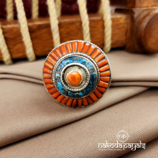 Coral Finger Ring (F2931