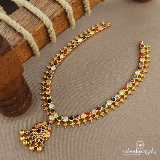 Traditional Navaratna Neckpiece (Gn9356)