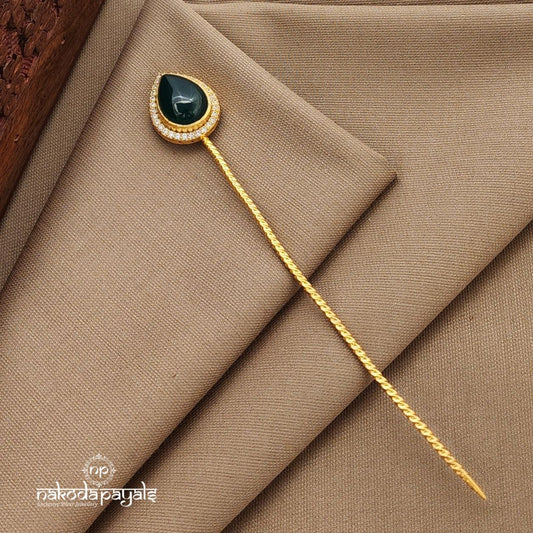 Green Drop CZ Hair Accessories (Ha0085)