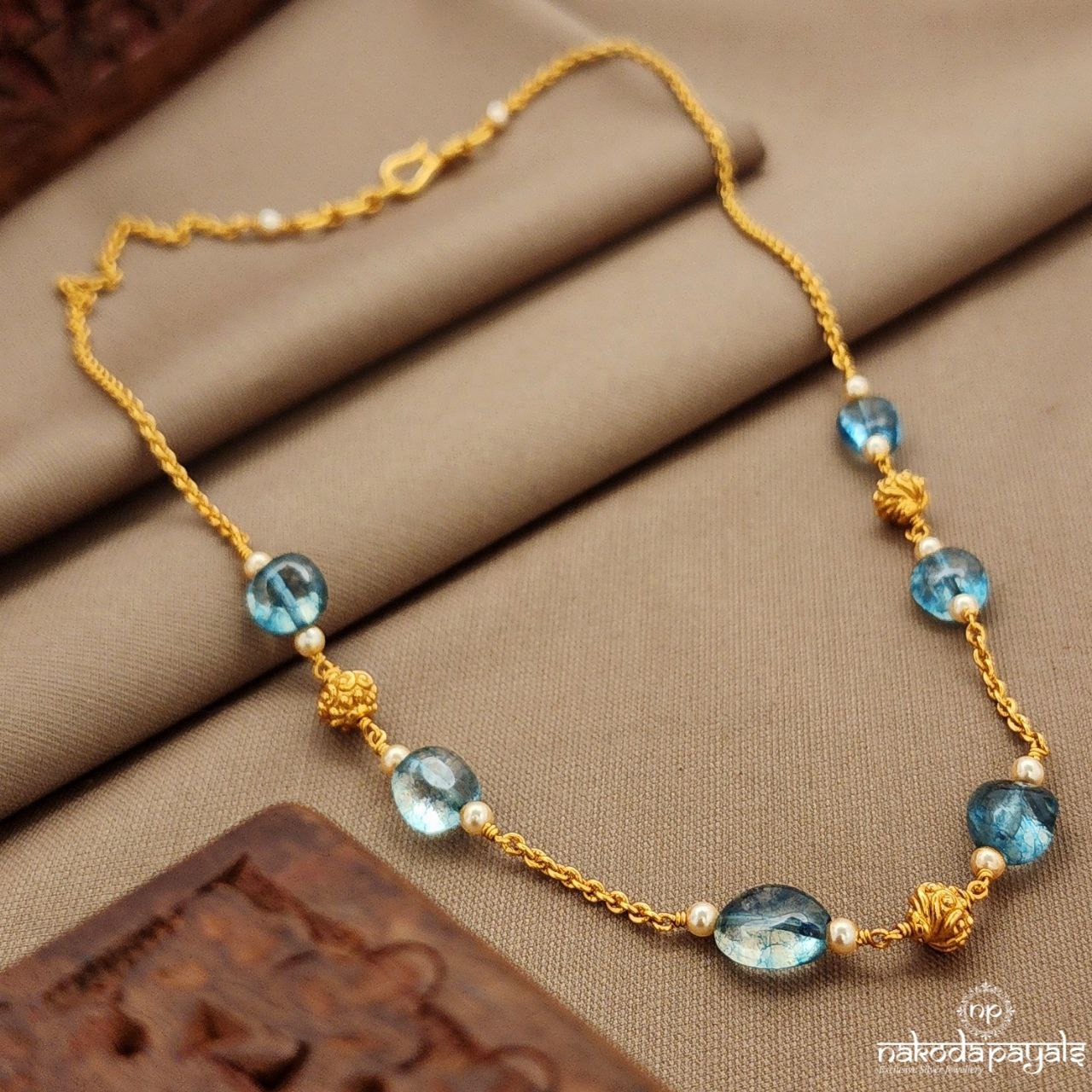 Blue Bead Neckchain (Gn9875)