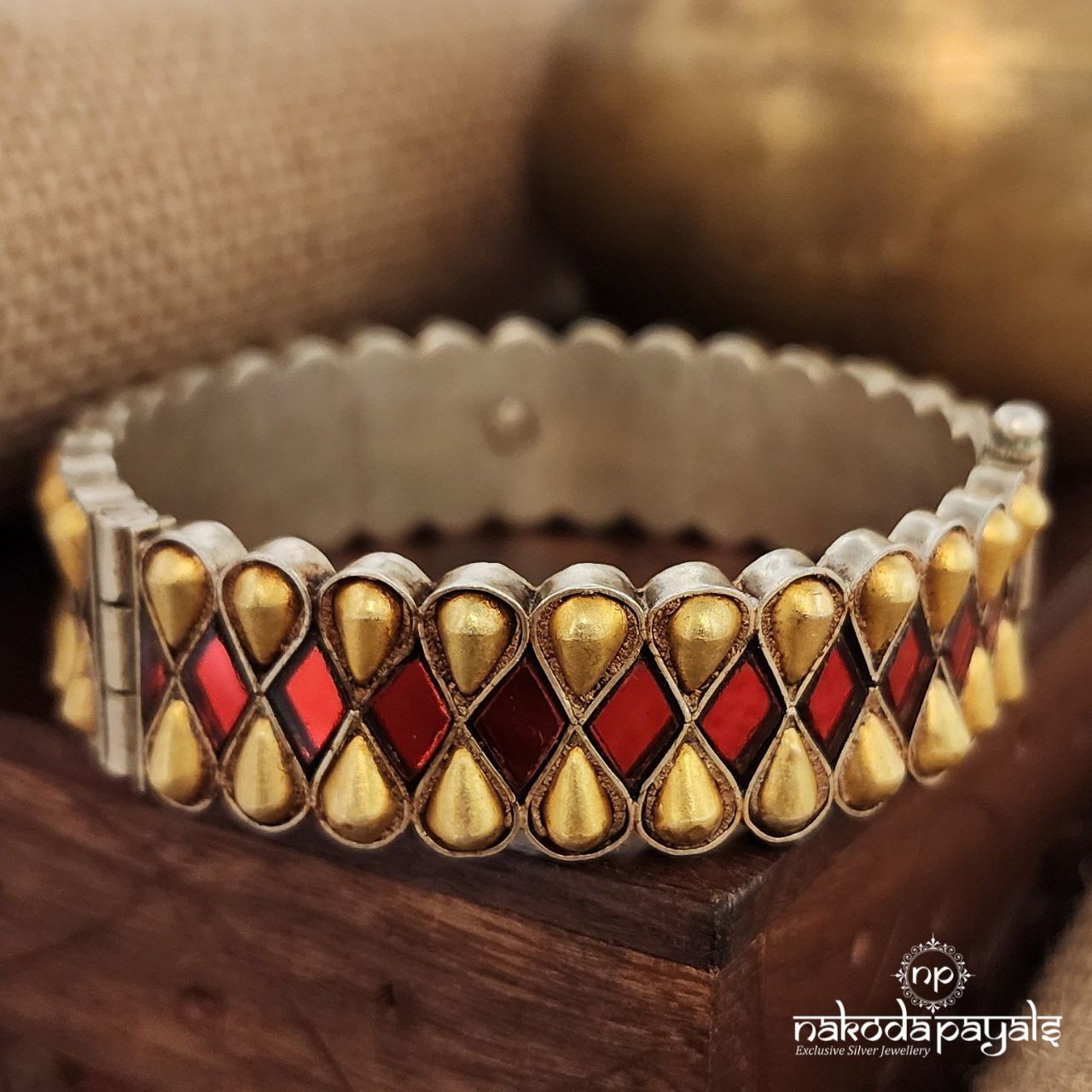 Red Dual Tone Single Kada (K5092)