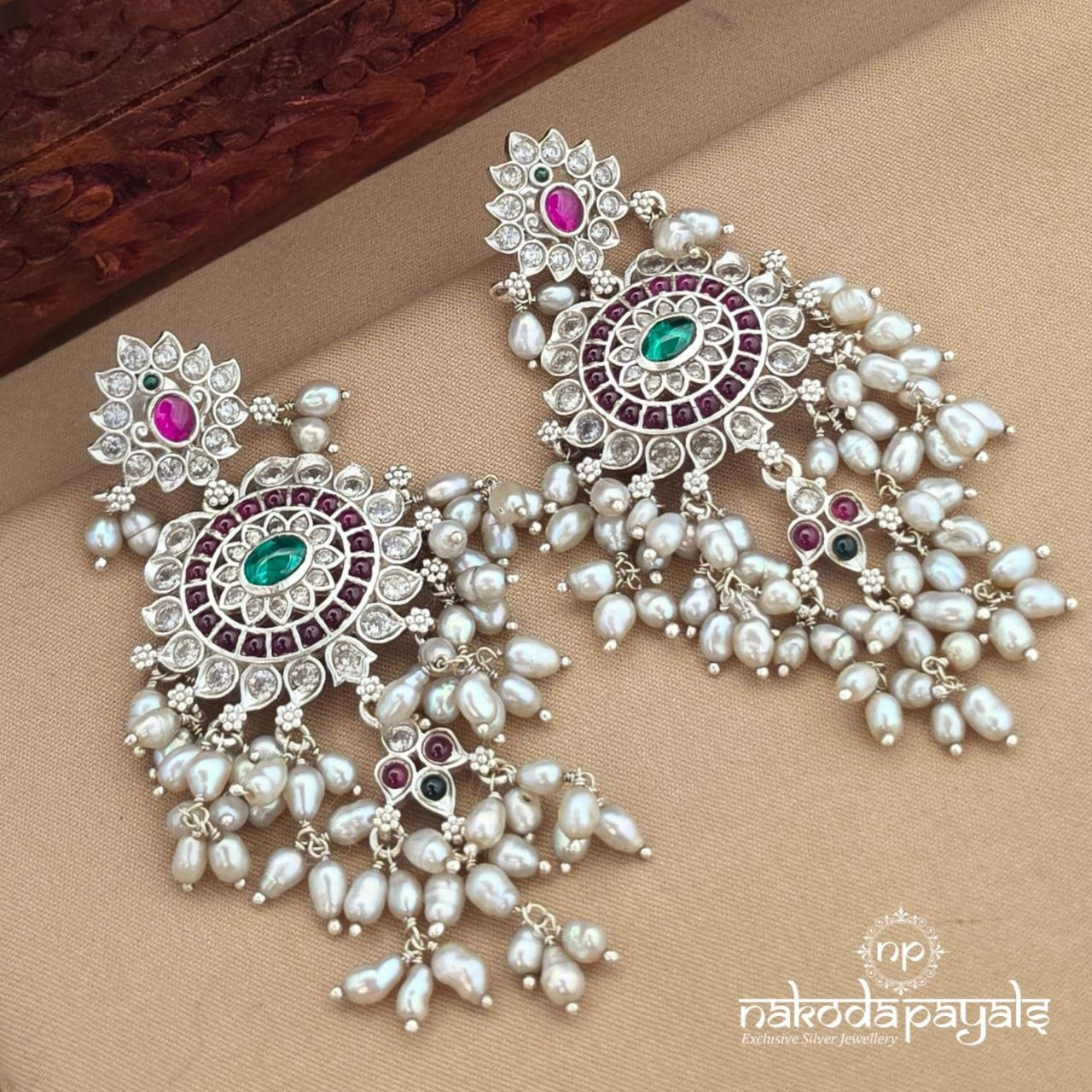 Exquisite Pearl Chandbali (C4236)