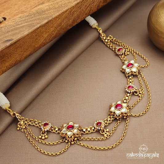 Unique Kundan Floral Neckpiece (Gn9317)