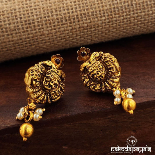Gandaberunda Pearl Drop  Studs (Ge10197)
