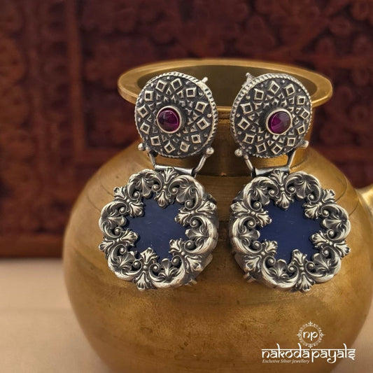 Royal Blue Drop Earrings (C4272)