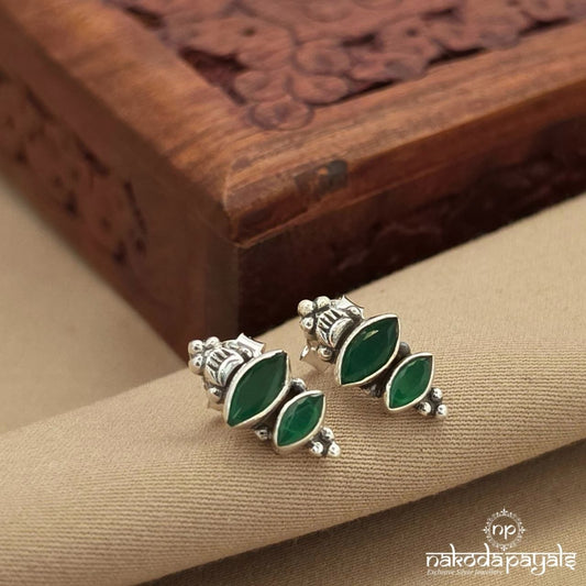 Green Oxidised Studs (S4087)