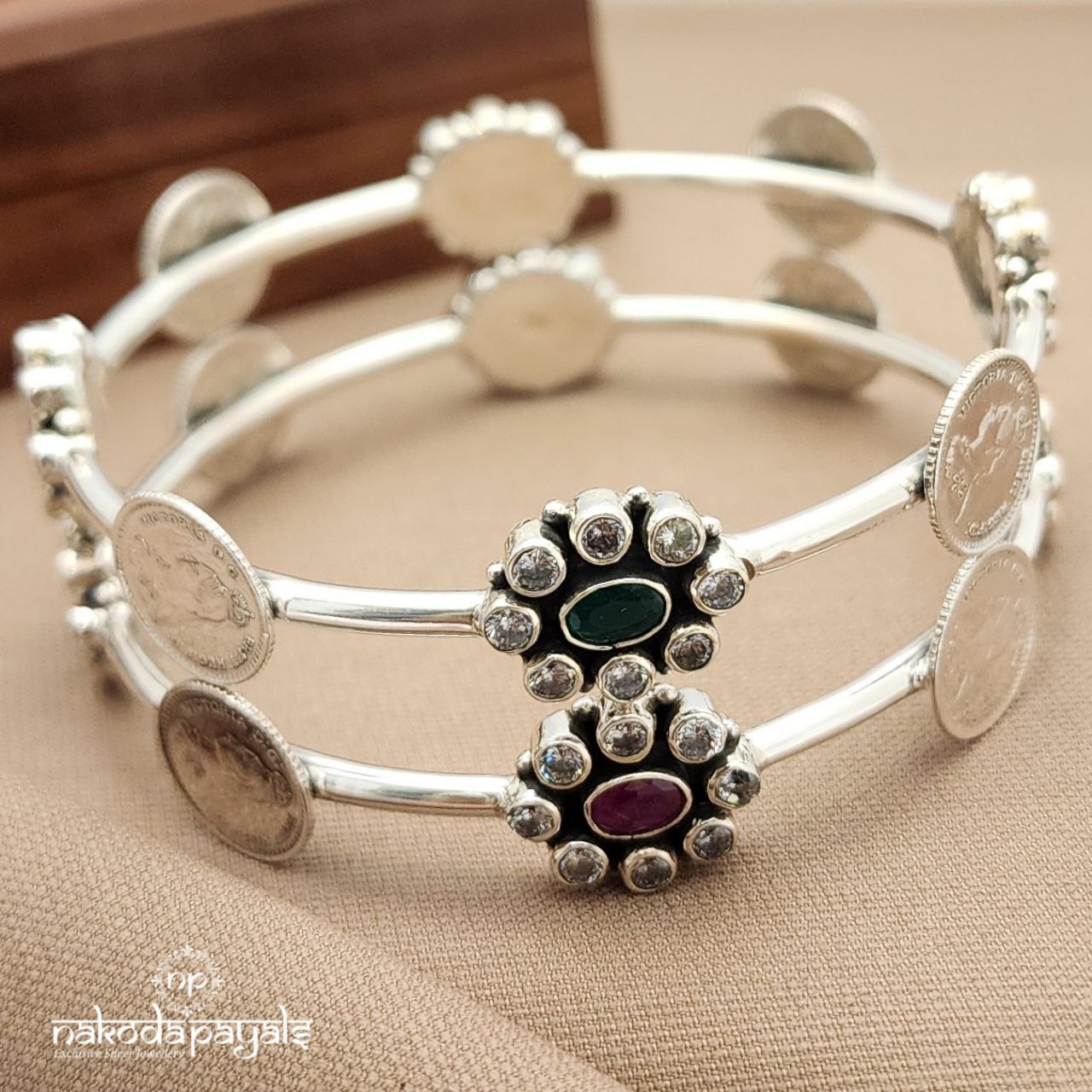 Kemp  Coined  Bangle Pair (K6101)