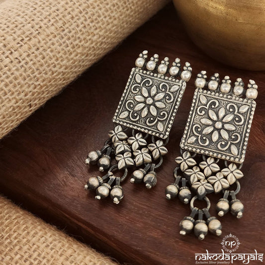 Floral Squarish Earrings (C3422)