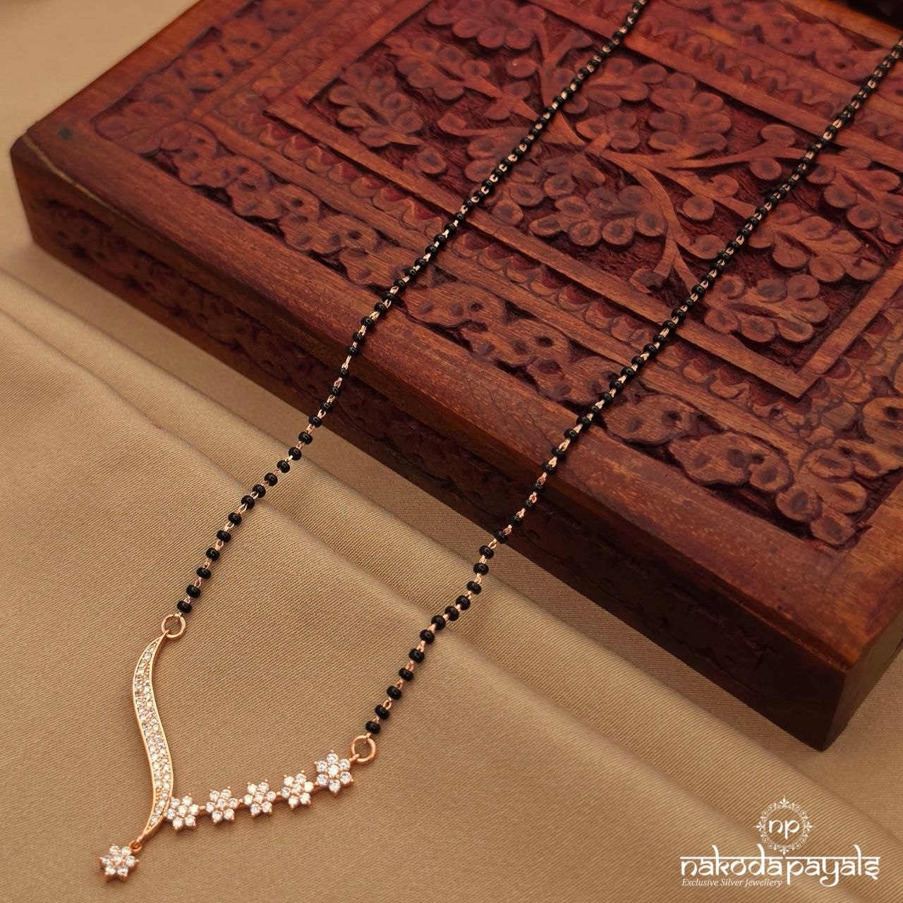 Rose Gold CZ Mangalsutra (Ms0630)