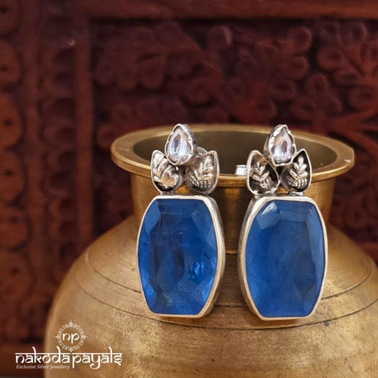 Squarish Blueish Studs (S4205)