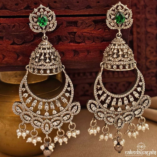 CZ Green Jhumka (J1640)
