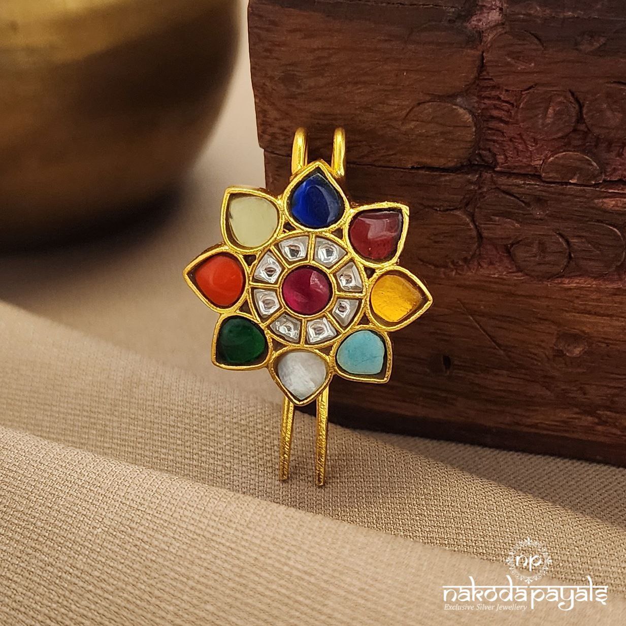 Navaratna Kundan Juda Pin (ESA231)
