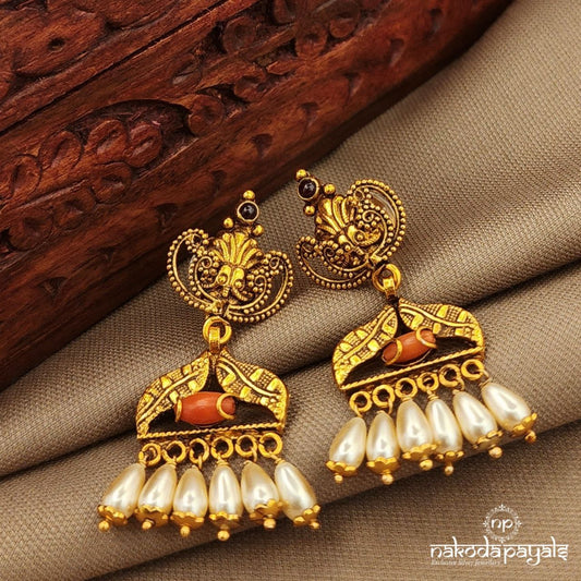 Pearled Drop Earrings (Ge10423)