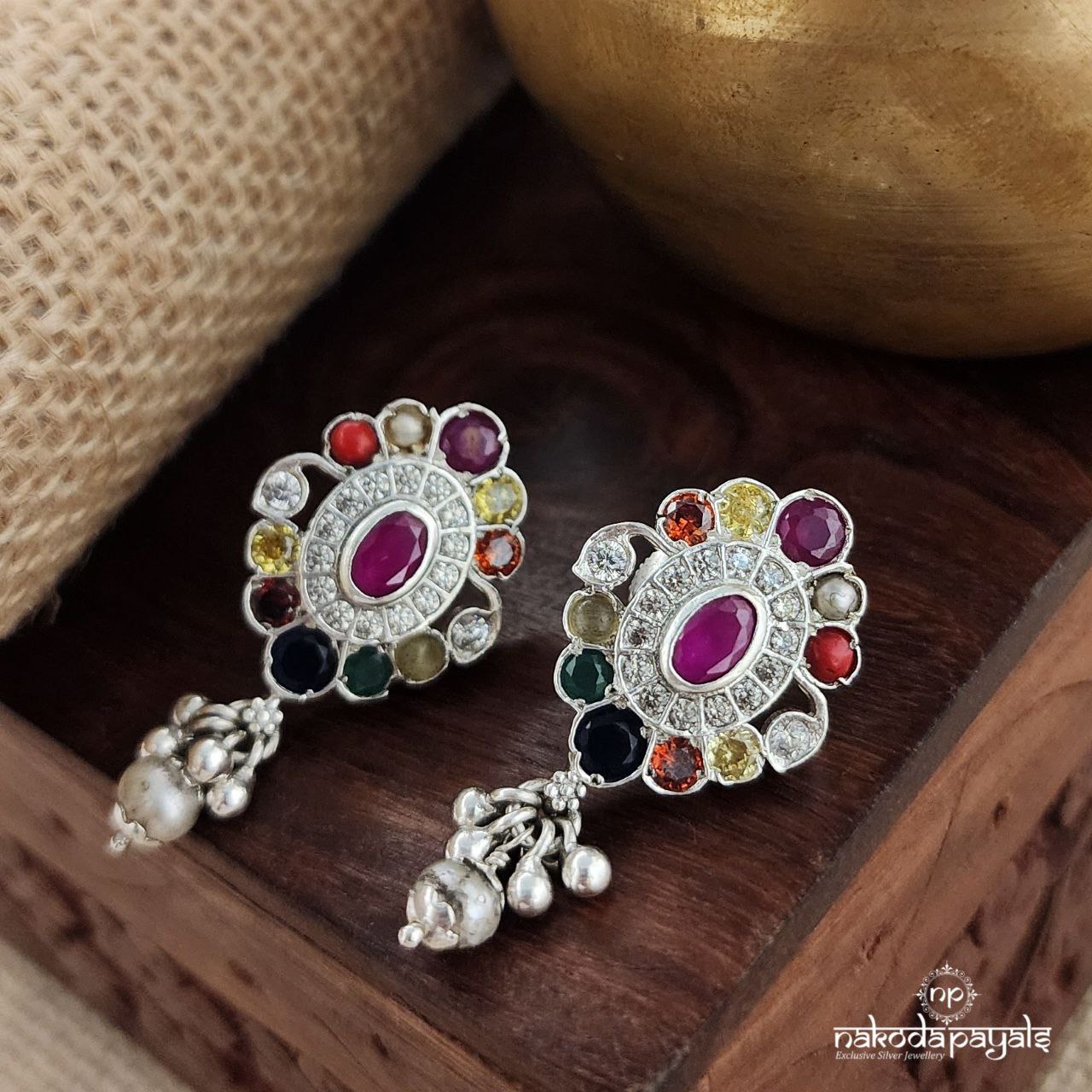 Sparkling Navaratna Studs (S3465)