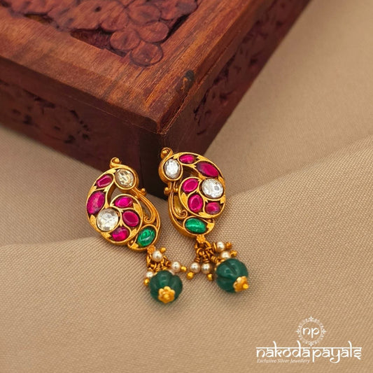 Peacock Pearly Studs (Ge10521)