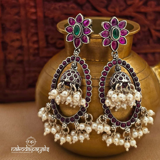 Floral Pearled Jhumka (J1611)