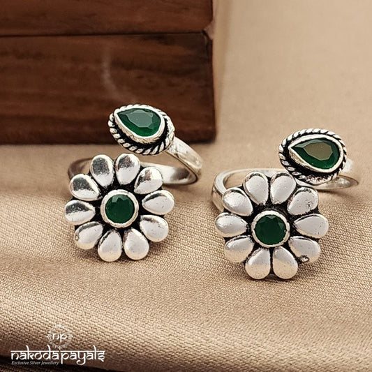 Green Front Adjustable Toerings (T4646)