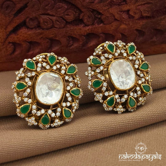 Green Moissanite Studs (Ge10472)