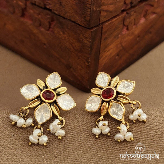 White Moissanite Studs (Ge10177)