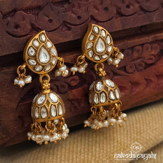Mango White Pearl Jhumka (Ge11073)