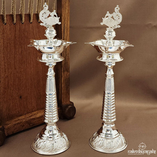 Graceful Peacock "11 Inch " Deepam Pair (Aa2320)