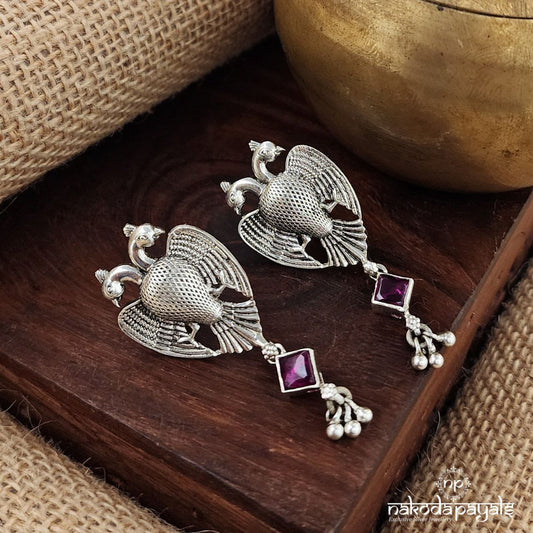 Pink Gandaberunda Earrings (S3635)