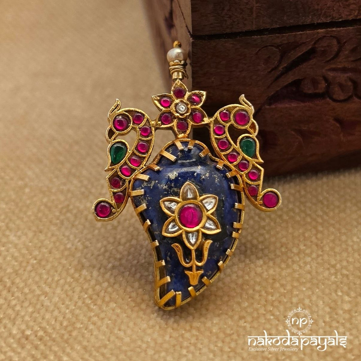 Bluish Mango Peacock Pendant (Gp2644)