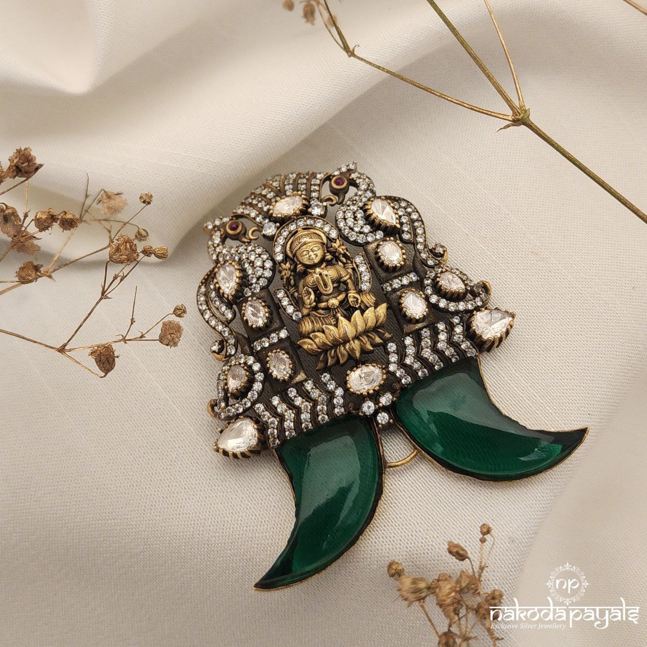 Lakshmi Nailed Moissanite Pendant (Gp1949)