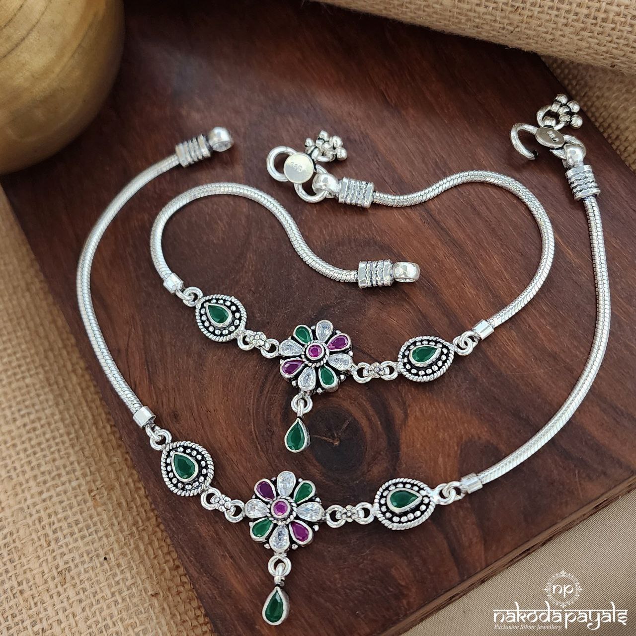 Green Drop Anklets (A6243)