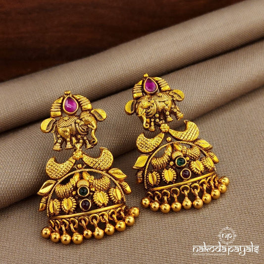 Elephant Dot Jhumka (Ge10231)