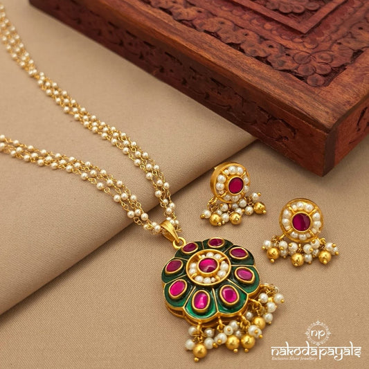 Pearly Kundan Neckpiece (Gn10214)