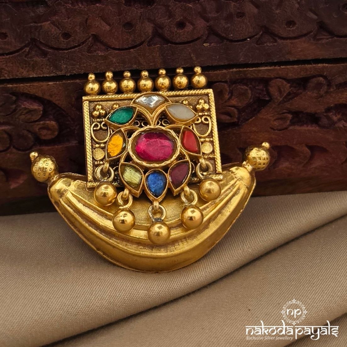 Navaratna Boat Pendant (Gp2685)