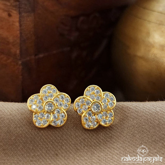 Floral CZ Studs (Ge9983)