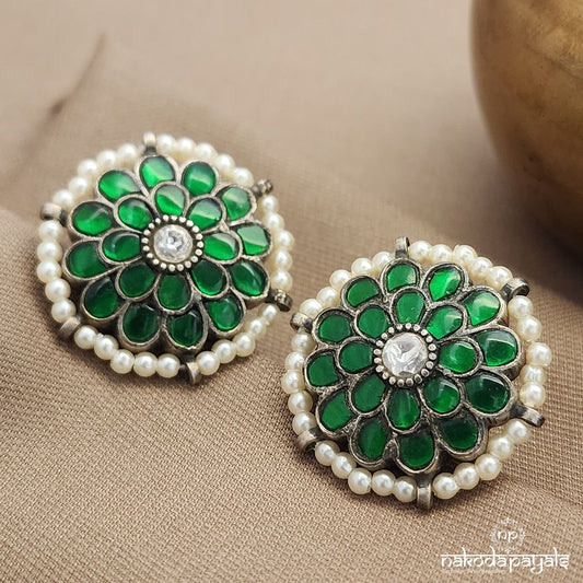 Greenish Kundan Studs (S3770)