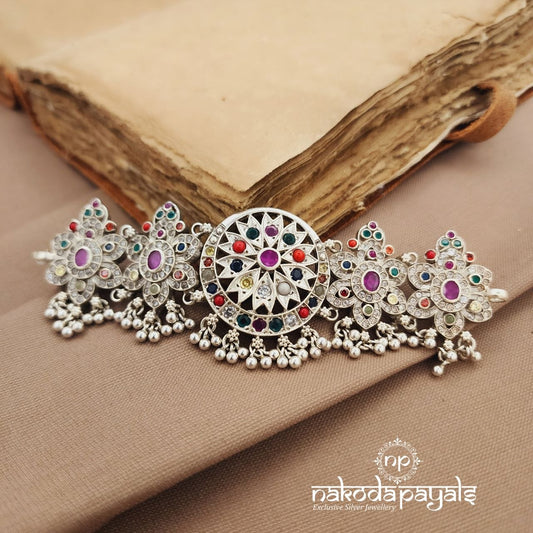 Navaratna Half Moon Choker (N11654)