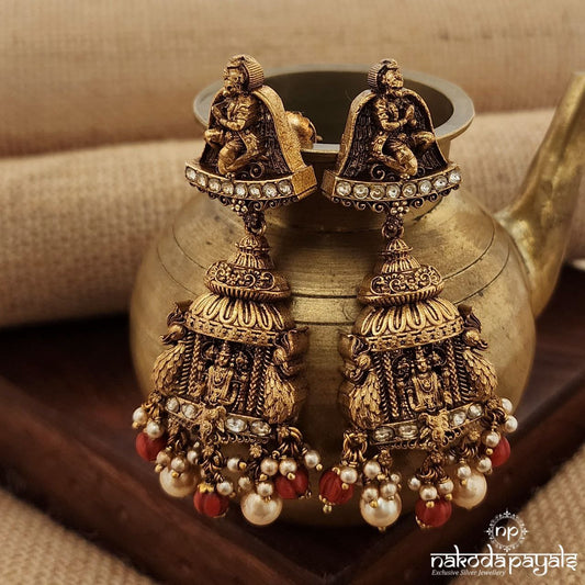 Hanuman Kundan Earrings (Ge9058)