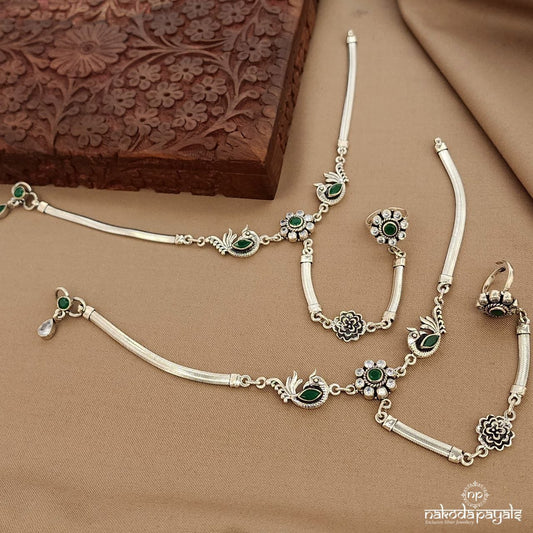 Green Peacock Pag Phool "11 Inch" (A6728)