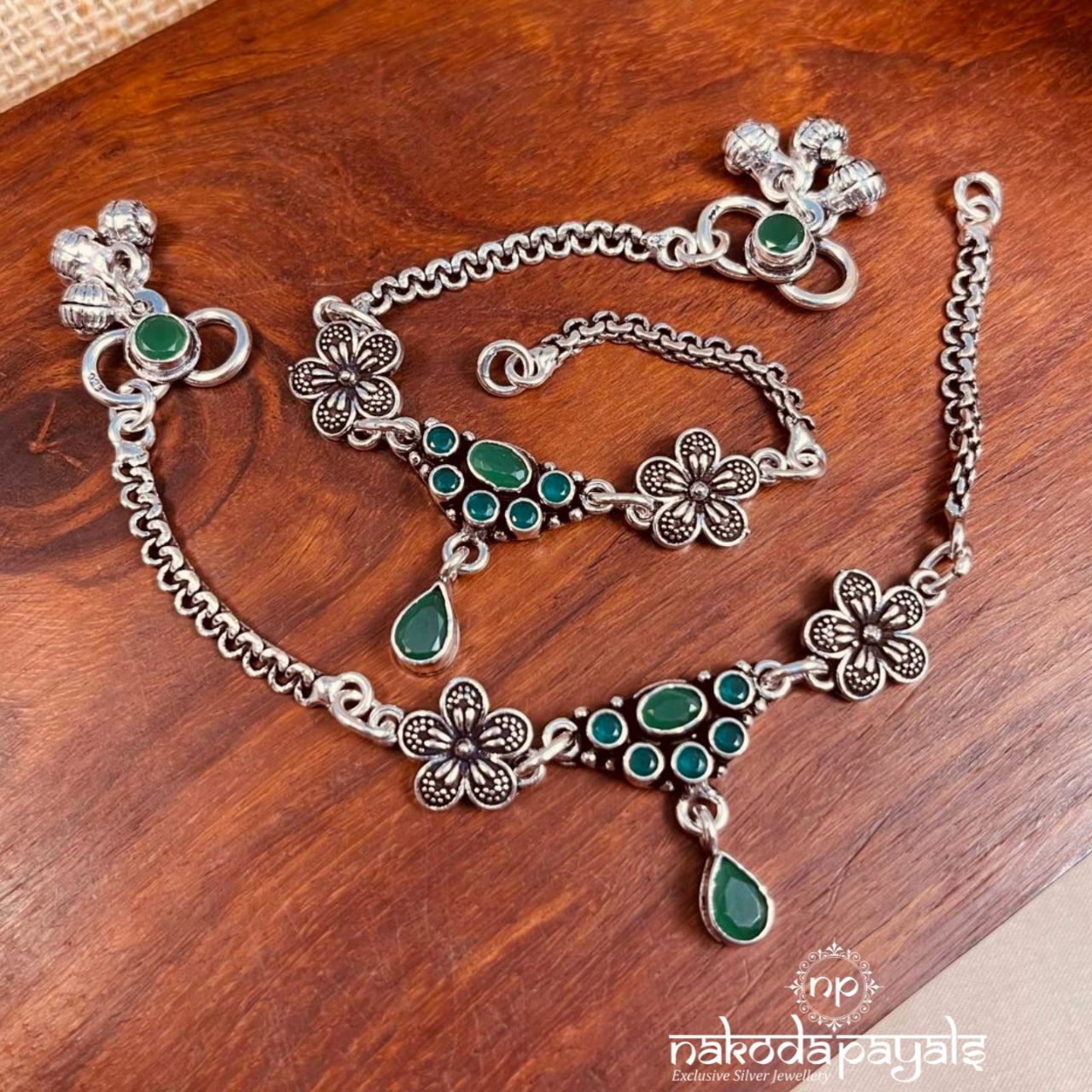 Green Drop Baby Anklets (Ka9288)