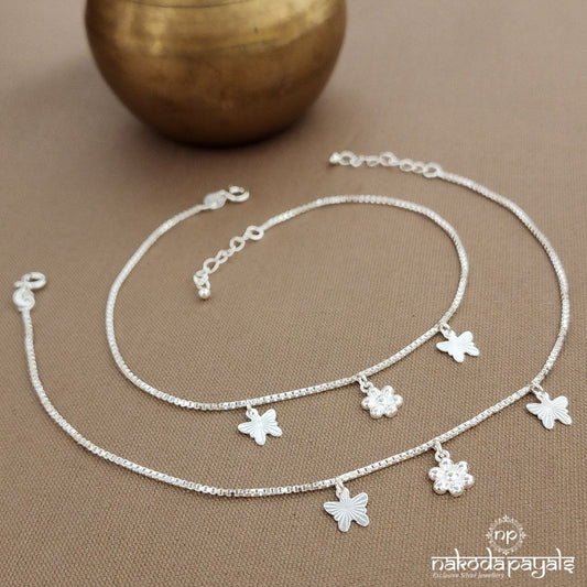 Floral Butterfly Anklets (A6705)