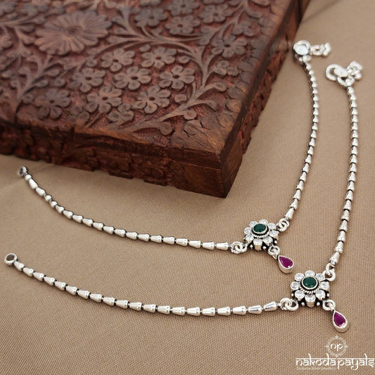 Multicolor Floral Anklets (A6798)