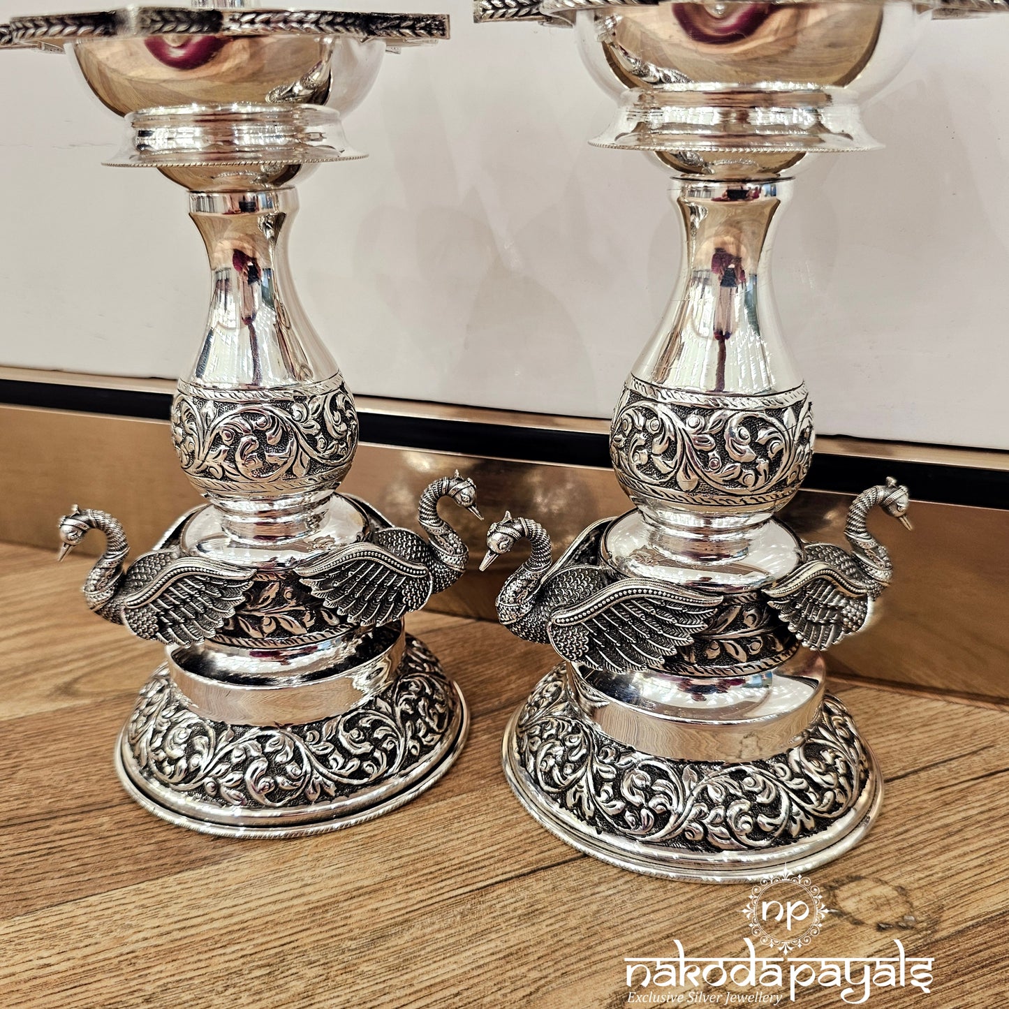 Winged Hamsa Lamp Pair 10"(Aa2008)