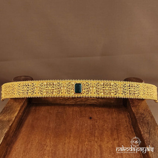 Rectangular Green Daab With Belt (D0247)