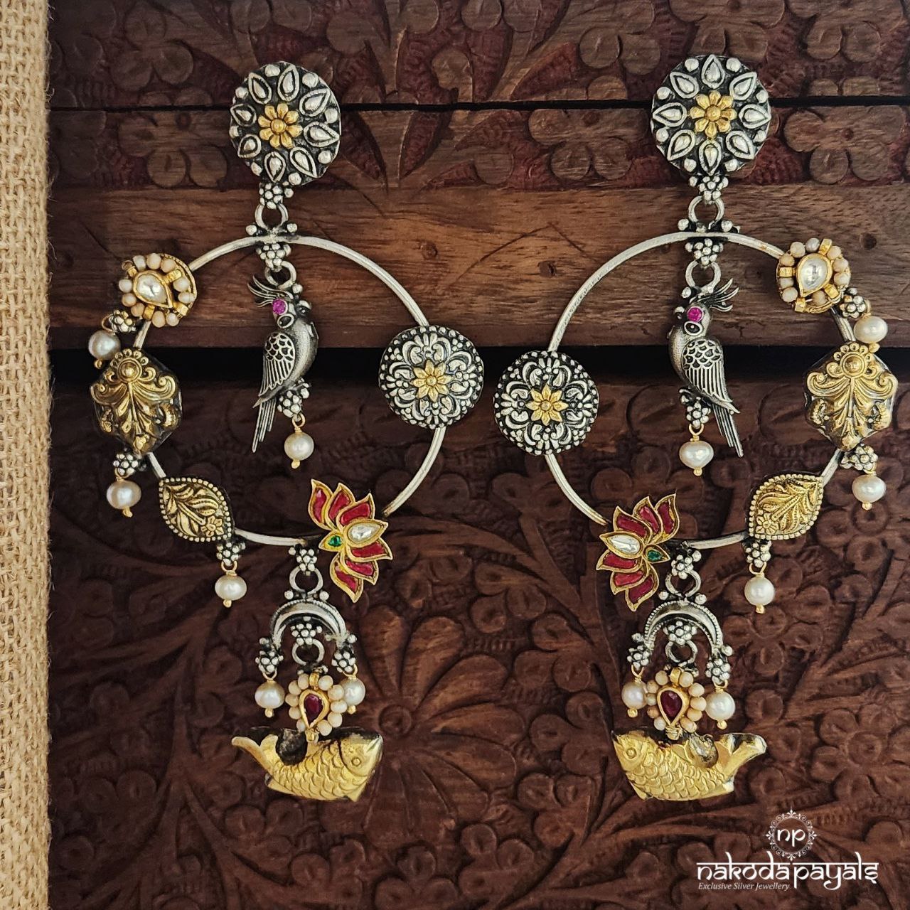 Mesmerizing Nature View Dual Tone Chandbali (Dt1414)