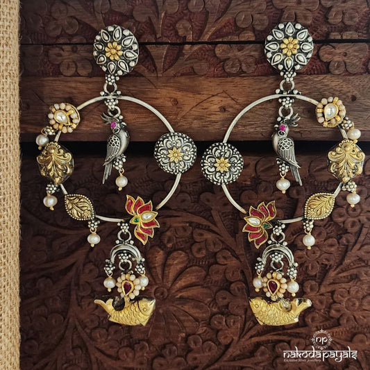 Mesmerizing Nature View Dual Tone Chandbali (Dt1414)