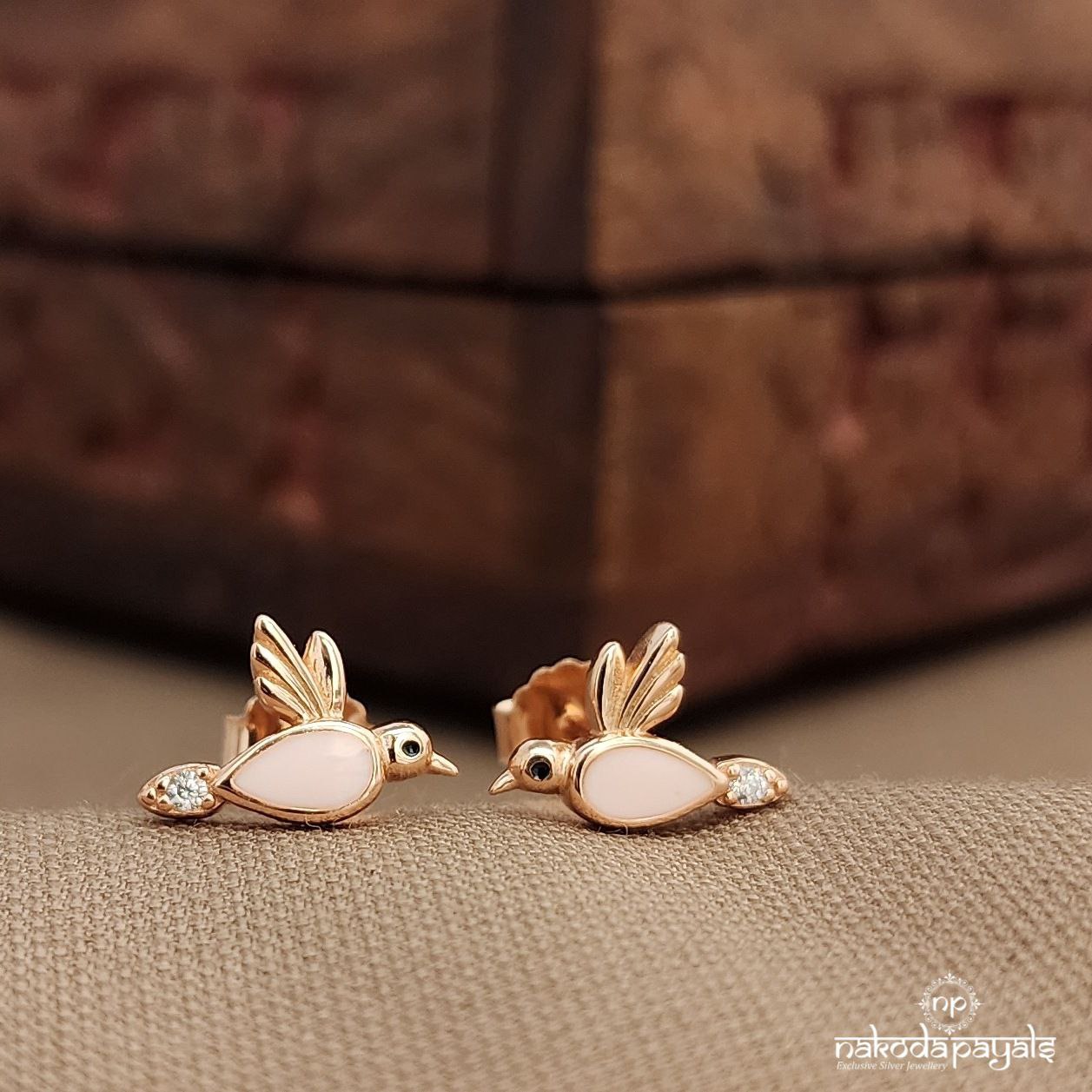 Rose Gold Birdy Earrings (St3715)