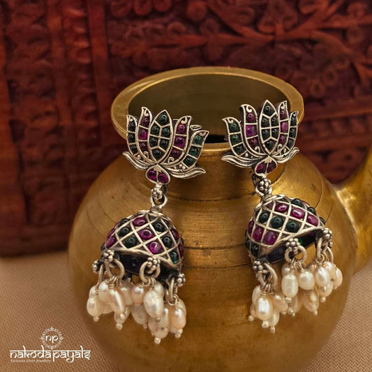 Lotus Pearled Jhumka (J1605)