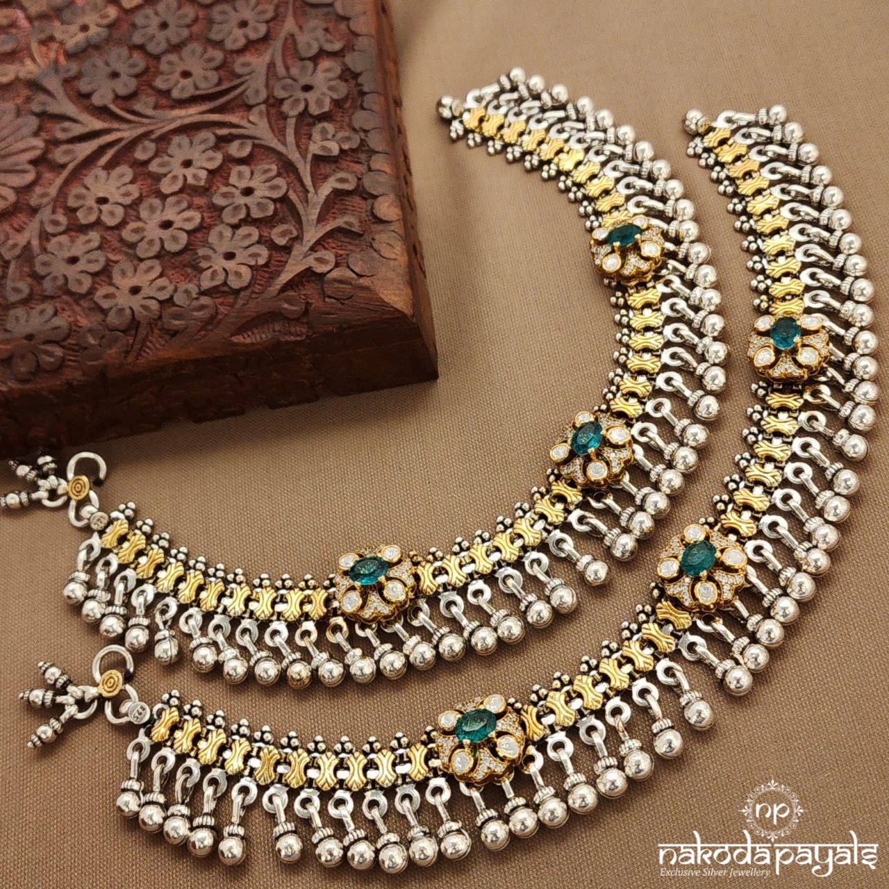 Emerald Green Moissanite Anklets (A6770)