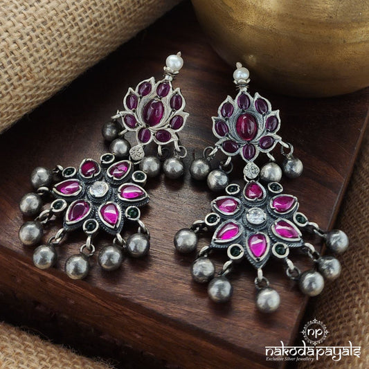 Lotus Ball Drop Earrings (C3329)