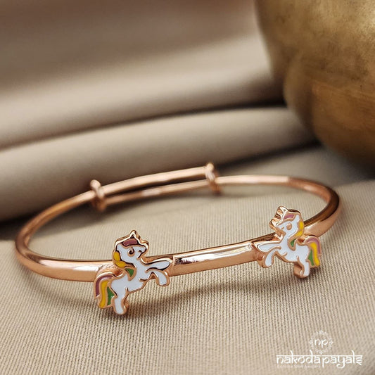 Unicorn Rose Gold Single Kada (Ka9258)
