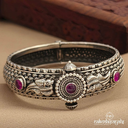 Pink Dot Circular Braided Kada (K6329)